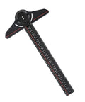 Pro Grade Layout Measuring Tool With Angles Finder for Woodworking and Construction, black aluminum ruler, ergonomic handle