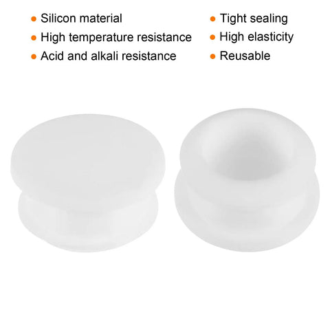 Slick Snap In Locking Silicone Hole Plugs For Round Rubber Panel Seal Covers And Waterproof Bulkhead Caps Hella Tough Flush Mount Design pack of sixteen white plugs