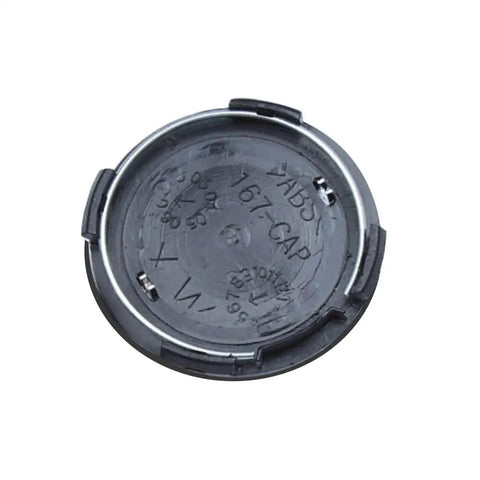 Backside view of a Nissan Wheel Center Caps 54mm 2.12 Inch ABS Rim Hub Covers Set of 4 Black Durable Waterproof Dustproof Replacement
