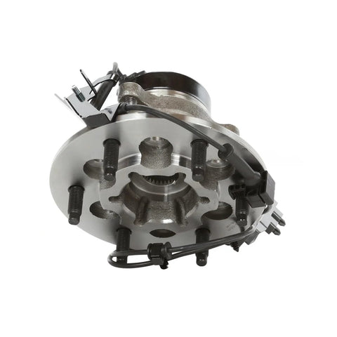 Front view of the wheel hub bearing assembly, part of the Front CV Axle Shaft Kit With Left And Right Axles, Wheel Hub Bearing Assemblies, And ABS Replacement For 2004 Through 2008 Chevrolet Colorado, 2004 Through 2008 GMC Canyon, 2007 Through 2008 Isuzu I 370, 2006 Isuzu I 350, 4 Piece.