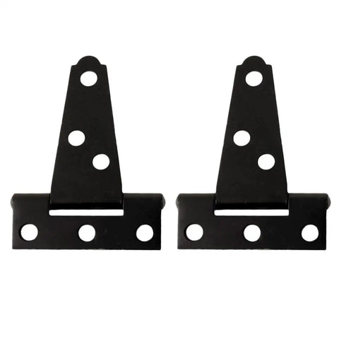 Two Pack 2 Inch T Shape Rustproof Iron Light Duty Shed Hinge Strap Door Hinge For Cabinets Closets Gates And Furniture Durable Steel Hardware Includes 2 Hinges Easy Mounting