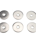 70 Piece Stainless Steel Flat Washer Kit M5 Assortment In 7 Sizes For Cars Trucks Buses And Heavy Equipment Slick Finish Reduces Friction Easy Install Plain Silver Gasket Rings For Machinery And Projects, six silver washers