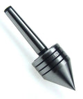 No Sweat Live Center With 60 Degree Tip For Wood Lathes, Morse Taper 1, showcasing robust alloy steel construction.