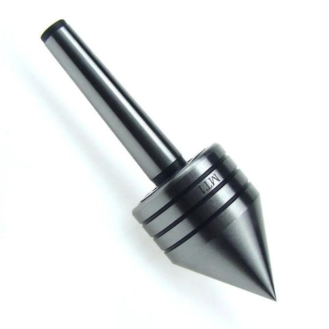 No Sweat Live Center With 60 Degree Tip For Wood Lathes, Morse Taper 1, showcasing robust alloy steel construction.