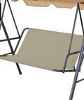 Outdoor Patio Swing Seat Cover For 2/3 Seat Swings, 600D Oxford Waterproof Fabric In Beige, Fits 58.26 X 19.68 X 19.68 Inches