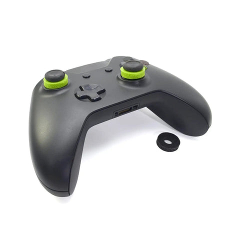 Ten Pack Controller Aim Assist Rings For Thumbsticks With Sponge Motion Control Grips on gaming controller