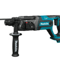 18V LXT Cordless Rotary Hammer With SDS Plus Bit Compatibility, 3 Mode Operation Including Rotation Only, Hammering With Rotation, And Hammering Only, 0 to 1200 RPM, 0 to 4000 BPM, Tool Only, Renewed, side view of tool with handle and bit holder