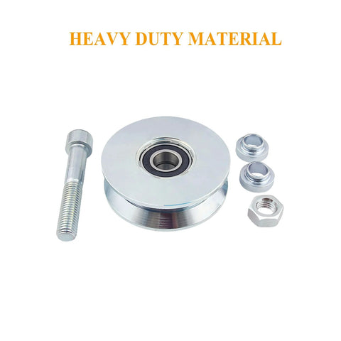 Galvanized V Groove Wheel Sliding Gate Caster Heavy Duty Rigid Roller With Double Bearing For High Load Up To 880 Lb with screws