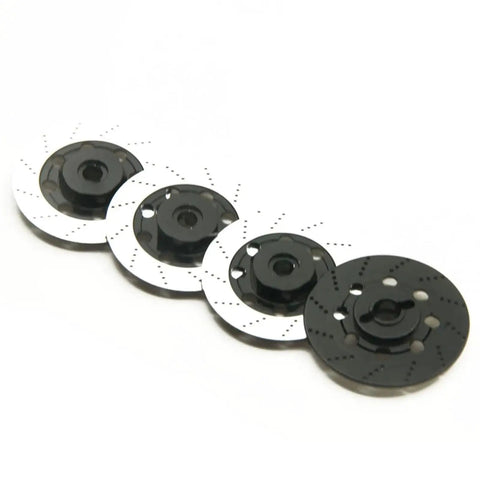 4 Piece Metal Wheel Brake Disc Set For RC Drift Cars Beefed-Up Upgrade Kit, Durable Premium Replacement Parts For 1/10 Scale Models