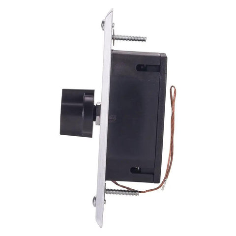 Side view of Spring Wound In Wall Twist Timer With Durable Metal Plate, 60 Minute Auto Shutoff For Lights, Fans, Motors And More.