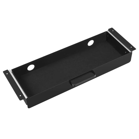 Heavy Duty Under Desk Drawer Slide Out Smooth Glide Hidden Counter Storage For Office And Home Sit Stand Workstation Slick Black Metal - open drawer view