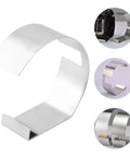 Slick Stainless Steel Belt Rack And Closet Display Stand For Fashion Gear Flexible Storage Organizer That Kicks Clutter To The Curb, close-up view.