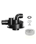 2.5 Inch Double Filtration Cyclone Dust Collector with hose and accessories, designed for woodworking and dust separation