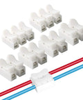 Premium Spring Wire Connectors Kit 62Pcs Quick Spring Cable Clamp Terminal Block For LED Strip Wiring, 50Pcs CH2 And 12Pcs CH3, 250V 10A