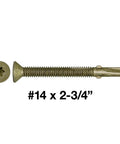 Heavy Duty Self Drilling Wood To Metal Screws With T Thirty Torx Star Heads Built Tough for Trailers and Flatbeds, 2-3/4 inch.