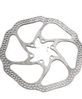 Boss Level Mountain Bike 160 Millimeter Disc Brake Rotor optimized for mechanical pull disc brakes, round steel design.