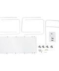 Heavy Duty Metal Carton Cart Stand With Swivel Wheels And Grip Handle Smooth Rolling White Steel Cardboard Box Holder parts kit including frame and wheels.