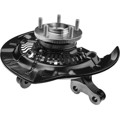 Close-up of Steering Knuckle And Wheel Bearing Hub Assembly 5 Lug With ABS For Toyota Highlander AWD Front Driver And Passenger Side 2008 2010 2011 2013 Plug And Play Premium Replacement Front Left Right Pair For Easy Install And Long Lasting Performance
