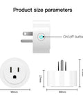 Smart WiFi Dimmer Plug With 2.4 GHz Connectivity, Remote Control For Dimmable CFL LED And Incandescent Lights, product dimensions