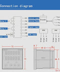 Connection diagram for Rock Solid Digital Length Counter With Sturdy Measurement Wheel And Hella Precise Red Display.
