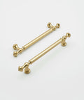 10 Pack Brushed Gold Cabinet Pulls With 5 Inch Center To Center 128mm Hole Spacing Brushed Brass Drawer Handles Solid Zinc Alloy
