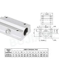 Top Shelf Linear Motion Ball Bearing Slide Block Bushing Fits 8 Millimeter Shafts built like a tank steel aluminum housing dimensions with drawing.