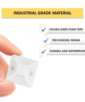 Adhesive Zip Tie Mounts Half Inch Square Black 100 Pack For Quick Cable Management Nylon Anchor Pads UV Resistant Multi Purpose Cable Tie Bases