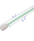 100 Pack 5.1 Inch Foam Cleaning Swabs For Solvent Inkjet Printers And Roland Optical Equipment With Open Cell Foam Heads And Plastic Shaft, Great For Precision Cleaning And Safe Maintenance. 5.1-inch foam swab with open-cell head and plastic shaft