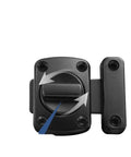 Top view of Gate Latch Slide Bolt Lock Rotating Hasp Latches Double Sided Locks, showcasing the rotating mechanism in black.