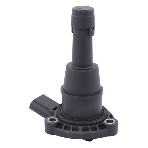 Engine Oil Level Sensor For Audi A1 A3 A4 A5 A6 A7 A8 Q3 Q5 Q7 Quattro Allroad Replacement OE Grade With Part Numbers EA2C80028000 03F907660C 03F907660D 03F907660E 06K907637B 2015-2023 black plastic sensor with mounting flange