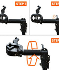 Steps to adjust Mechanic Bike Repair Stand With Adjustable Height And Tilt Pro Grade Quick Release 360 Degree Rotation Heavy Duty Clamp