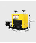 Professional Plug And Play Electric Wire Stripper Fully Automatic Portable Device With No Hassle Metal Cable Stripping Shop Ready Super Heavy Duty Workshop Station with measurement indicators on a yellow casing.