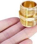 Brass Garden Hose Fitting Adapter Three Quarter Inch Male Thread To Three Quarter Inch Male Thread Union Coupling Forged Hose Connector
