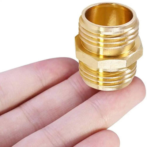 Brass Garden Hose Fitting Adapter Three Quarter Inch Male Thread To Three Quarter Inch Male Thread Union Coupling Forged Hose Connector