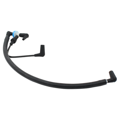 MOTOKU 4WD vacuum actuator check valve hose, curved black rubber with L-shaped fittings and blue collar.