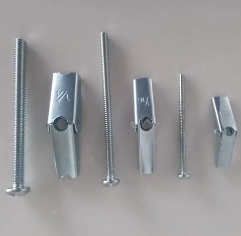 Mixed Heavy Duty Toggle Bolts Anchors And Screws Kit For Drywall Wood Ceilings And Hollow Walls 30 Sets displayed on surface