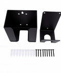 Heavy Duty Wall Mount Electric Vehicle Charger Bracket With Dual Iron Racks includes two black metal racks and screws for easy installation.