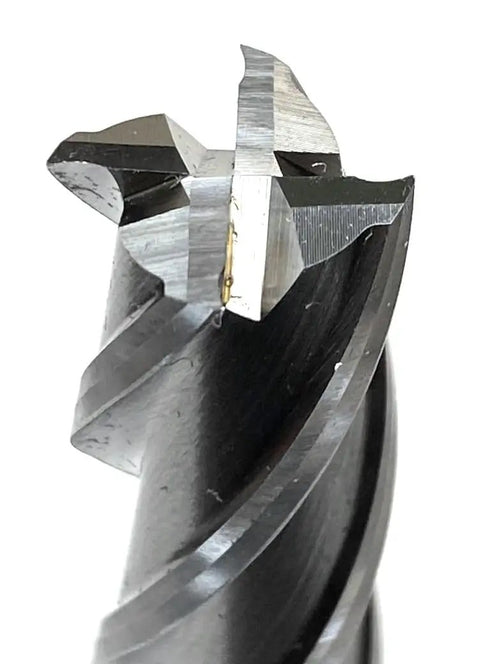 4 Flute High Speed Steel Center Cut End Mill 9/16 Inch By 1/2 Inch For Profiling Shoulder Milling And Finishing In Ferrous And Nonferrous Metals With Light To Medium Material Removal And A Slick Pro Grade Surface Finish