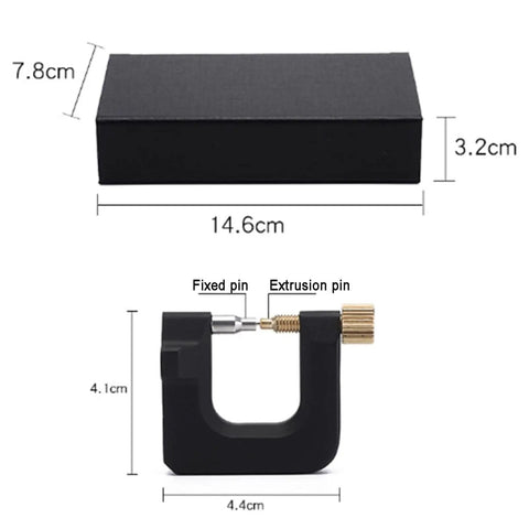 Eyewear Screw Extractor Tool Set For Eyeglasses And Sunglasses Repair Broken Screw Removal Puller with box and dimensions