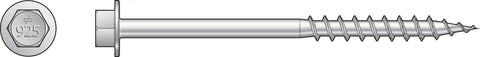 Pro Level Hex Connector Screws With Galvanized Coating And Quick Drive Bit Rigged Up To Beat Standard Nails For Deck Framing Roof Trusses And Seasonal Makeover Projects Heavy Duty Pack Of Five Hundred Units, #9 x 2-1/2 inch hex screw side view.