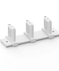 Sliding Barn Door Floor Guide For Double Bypass Doors With Adjustable Three Roller System Easy Install Bottom Guide In White Finish