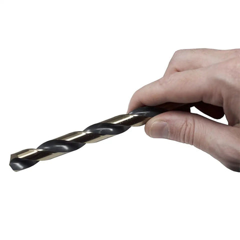 Knockout 29 Piece Drill Bit Set Featuring Jobber Length 135 Degree Split Point Tips With Black And Gold Titanium Coating for wood and metal