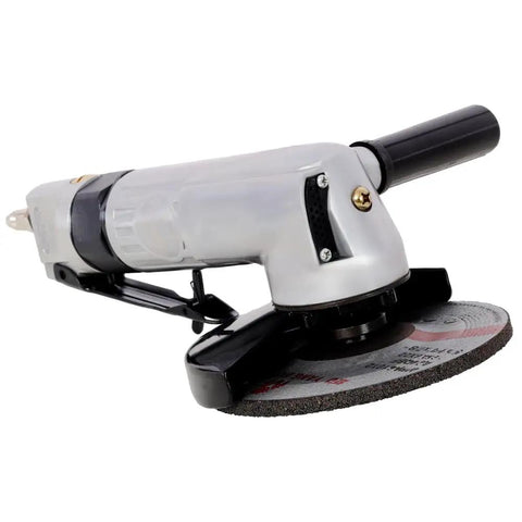 Big Dog 5 Inch Pneumatic Air Angle Grinder Heavy Duty Power Tool For Metal Cutting Welding Prep Grinding And Polishing shows the tool with a 5 inch wheel.