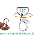 40 Piece Swivel Snap Hooks With Three Quarter Inside Width Hella Durable Metal Clasps And Keychain Hardware For Diy Backpacks Handmade Collars And Craft Projects You Are Gonna Honestly Love Using Daily showing a durable zinc alloy clip hook.
