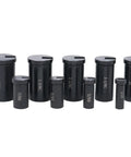 No 10 HSS Keyway Broach Set 18 Piece With 4 Precision Broaches And 9 Bushings, various sizes on display