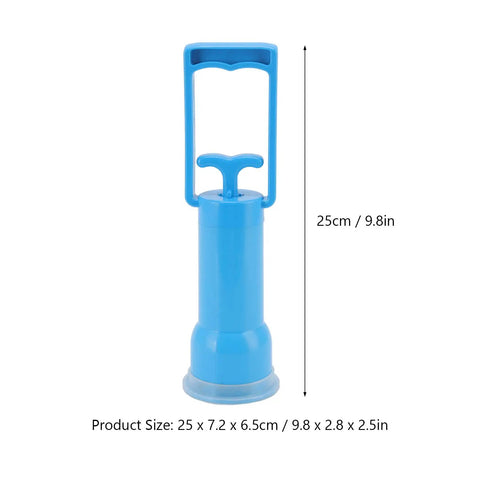 PP Material Piglet Breathing Pump For Newborn Piglets, Easy Use Manual Ventilator For Pig Farm, 25cm tall, blue PP body
