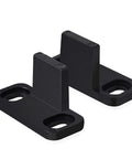 Barn Door Floor Guide Matte Black Metal Floor Mounted Bottom Guide Hardware Adjustable For Sliding Doors Two Pack Durable Carbon Steel