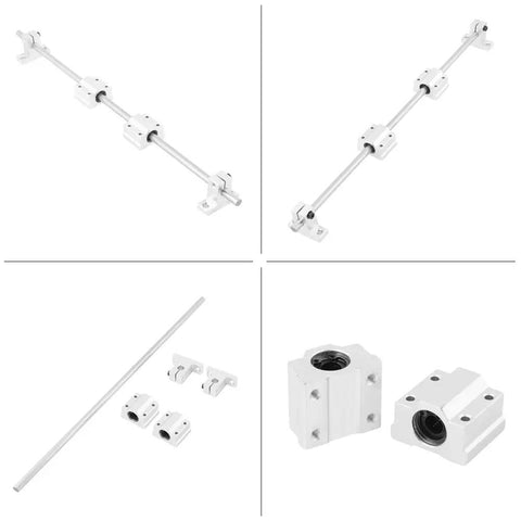 8mm By 400mm CNC Linear Rail Shaft Rod And SC8UU Bearing Block Set with 21mm Sliding Block Height for woodworking machinery