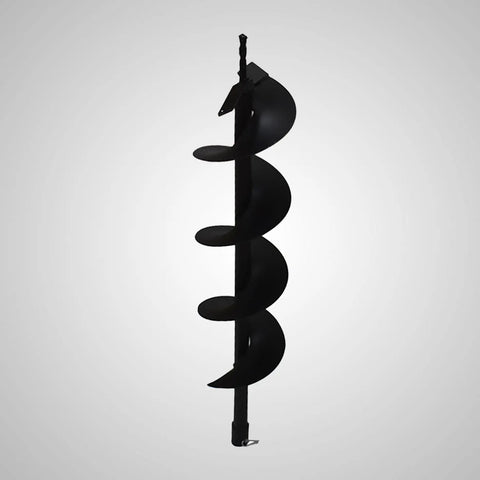 6 Inch Auger Bit For Pneumatic Or Cordless Drills, Column Fence Digger And Soil Drill Bit With Workhorse Carbon Steel Coating