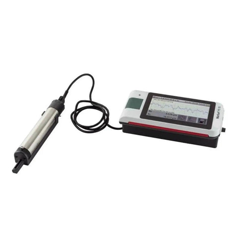 Portable Surface Roughness Tester Featuring Rock Solid Build And No Sweat Operation With Fast Charge Port And Vivid Backlit Screen For Precise Shop Work, handheld device with LCD.
